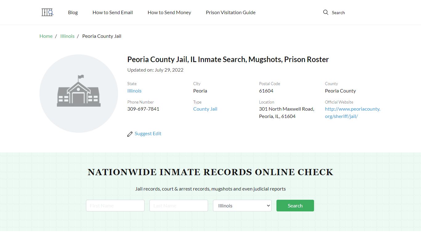 Peoria County Jail, IL Inmate Search, Mugshots, Prison ...